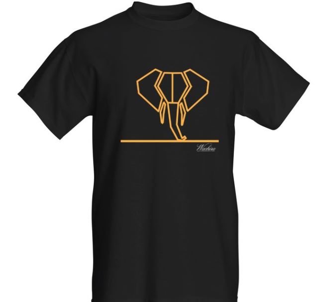 Wachira Unisex Elephant Short Sleeved T-shirt