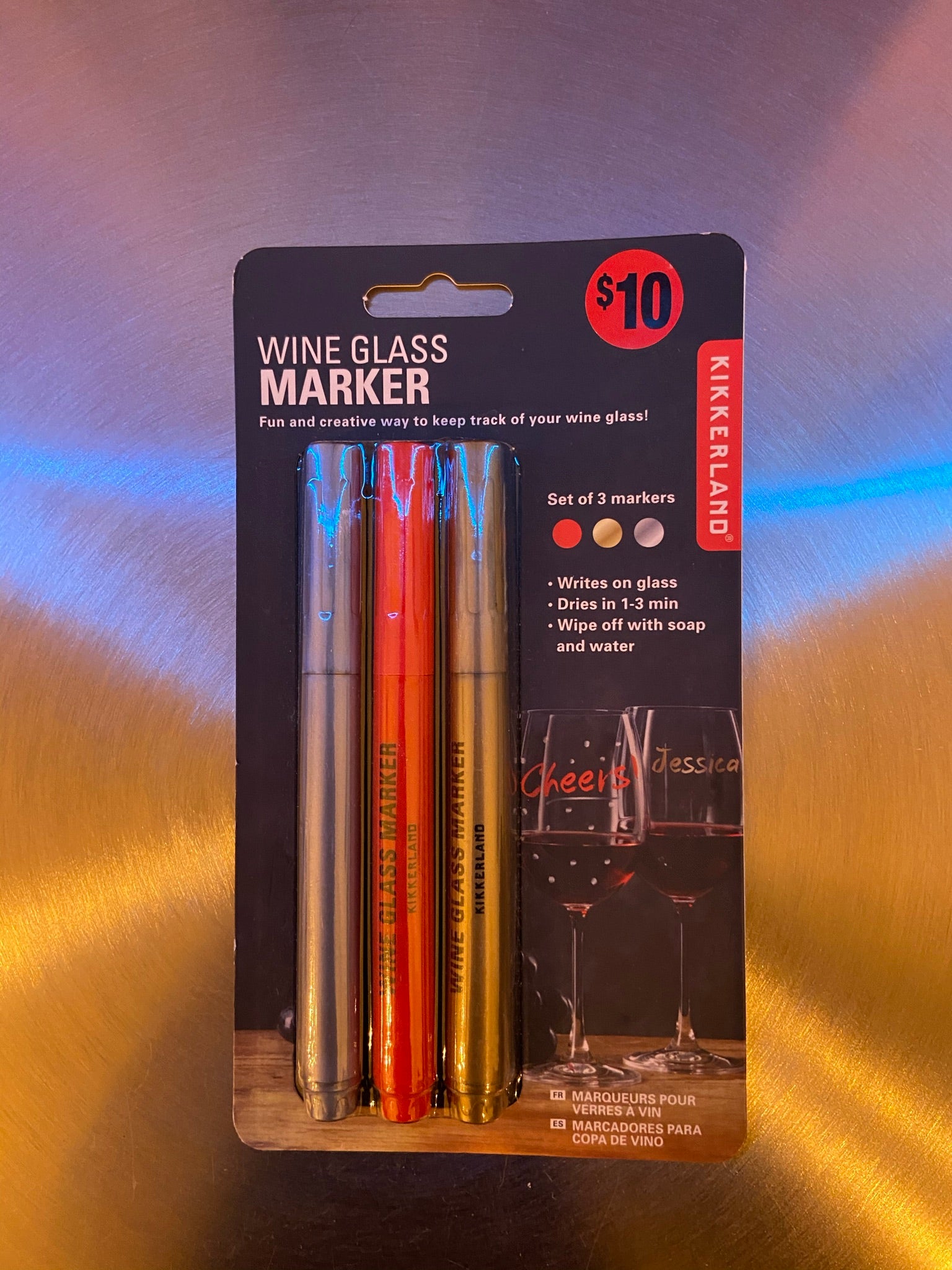 The Wine Marker - Wine Glass Markers Erasable Metallic Colors - BUY 2 GET 1  FREE