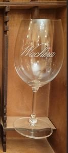 Wachira Wines etched Glasses